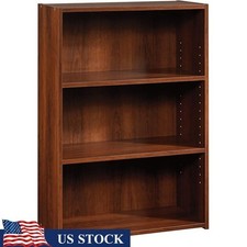 Stylish 3-Shelf Bookcase Adjustable Storage Solution Durable Home Organizer New