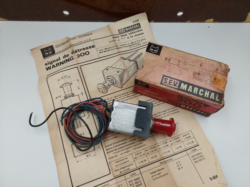 S.E.V. Marchal Signal Switch Warning 12V. Made In France - Picture 2 of 8