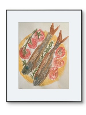 11x14 Tomato Pop Art Relaxed Kitchen Still Life Neo Colour II Pastel on Paper