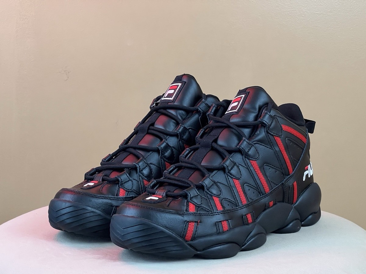 Size 11.5 Men’s Fila Spaghetti Worn 1X Pre-Owned Black Red Fila Stackhouse Spaghetti BRED Black Red | Mercari main image 3