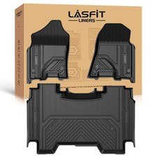 LASFIT Floor Mats Ram 1500 Crew Cab 19-24 No Under-Seat Storage All Weather TPE