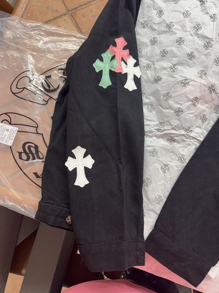 Chrome Hearts Multi-Color Cross Patch Denim Jacket Size S | eBay