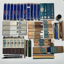 HUGE VINTAGE PENCIL LEAD LOT STAEDTLER, EAGLE PPENCILS & MISC DRAFTING SUPPLIES