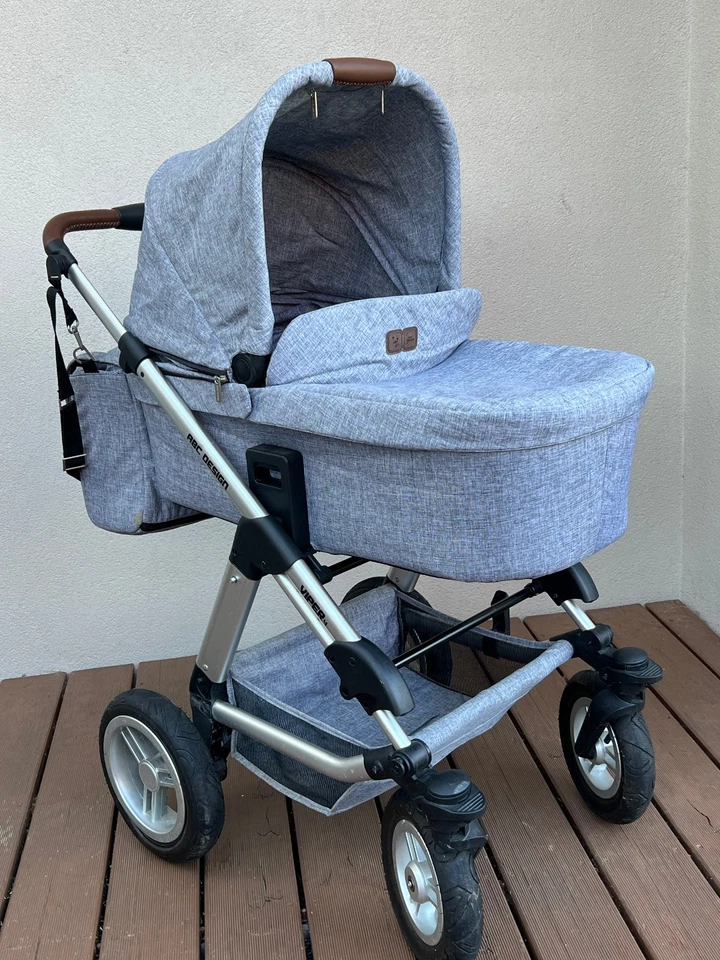 ABC Design Viper 4 Kinderwagen 3 in 1 mit viel Zubehör, Edition grau  - Bild 2 von 4