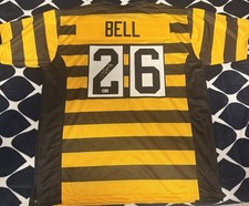 Autographed/Signed Le'Veon LeVeon Bell Pittsburgh Bumble Bee Jersey Football