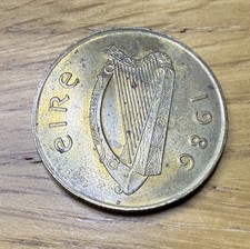 1986 Ireland Eire 20p twenty pence coin In Circulated Condition