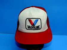 NOS VTG VALVOLINE OIL SNAPBACK HAT TRUCKER CAP MESH BACK ADJUSTABLE BACK 80s NEW