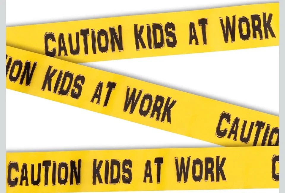 Caution Kids at Work Construction Theme Birthday Party Kids Decorations - 95' - Image 2 of 3