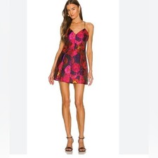 Alice + Olivia Tayla floral-print jacquard mini dress.