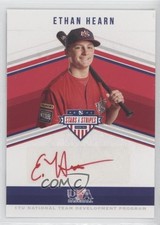 2018 Panini USA Baseball Stars & Stripes Red Ink 9/10 Ethan Hearn Auto dt7