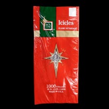 CHRISTMAS TREE "ICICLES" / 1000 STRANDS / 18 INCHES / MADE in USA