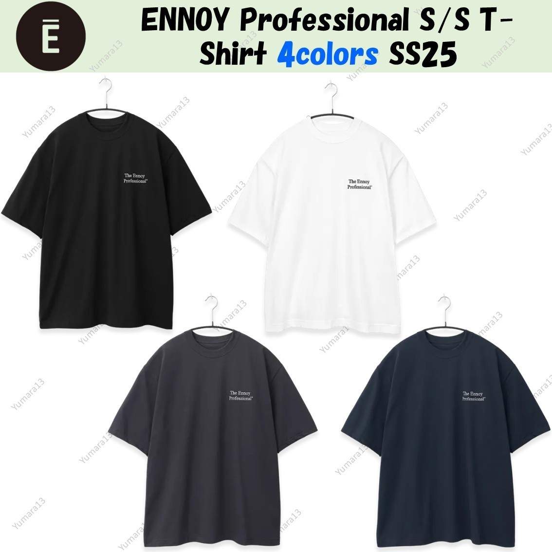 T-shirt ENNOY Professional S/S 4 colori SS25 | eBay