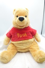 Disney Store Winnie the Pooh Plush Stuffed Animal Red Shirt 12" Authentic Toy G3