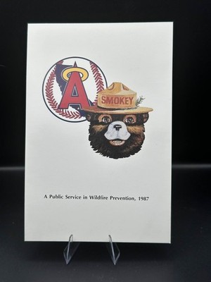 1987 California Angels Smokey Bear Fire Prevention Complete 23 Card Set