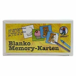 URSUS Blanko Memory Karten zum Selbstgestalten 60 weiße unbedruckte Karten 6x6cm