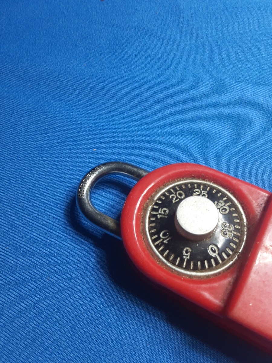 Hampton Dial Combination Lock - RED -Plus Secret Compartment Vtg 2
