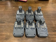 Ryobi P189 18V 1.5 Ah Lithium-ion Battery FOR PARTS LOT OF 6