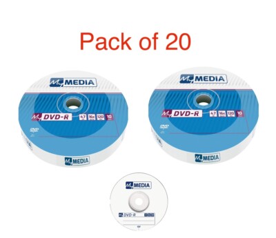 20 x Verbatim My Media DVD-R 16 x Speed 4,7 GB Discs