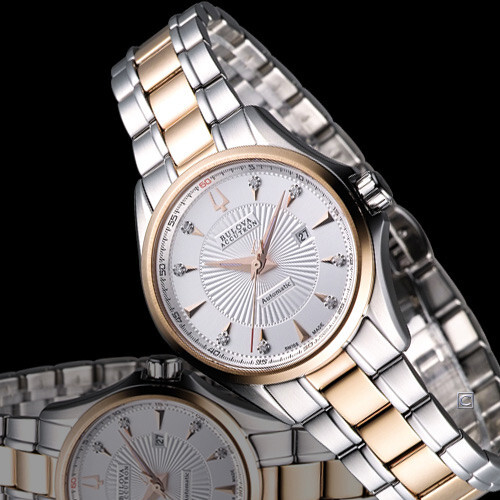 Bulova Accutron Gemini 65P103 Diamonds Women's Swiss Made