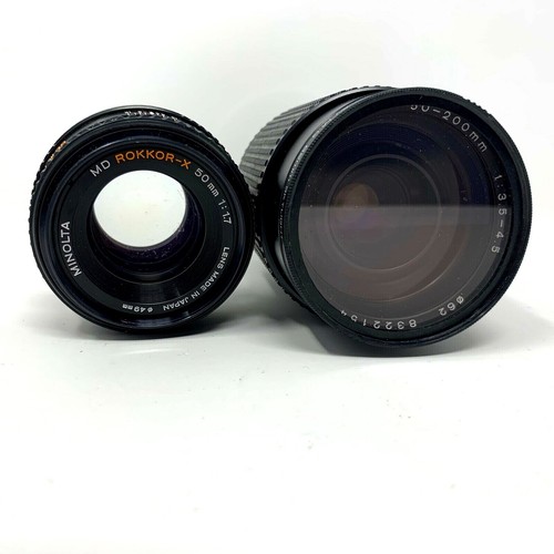 TESTED Minolta XG-1 35MM SLR Camera w/50mm/200mm/Flash/Filters/Manuals EXCELLENT - Picture 11 of 12