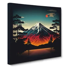 Mount Fuji Digital Art Canvas Wall Art Print Framed Picture Home Office Decor