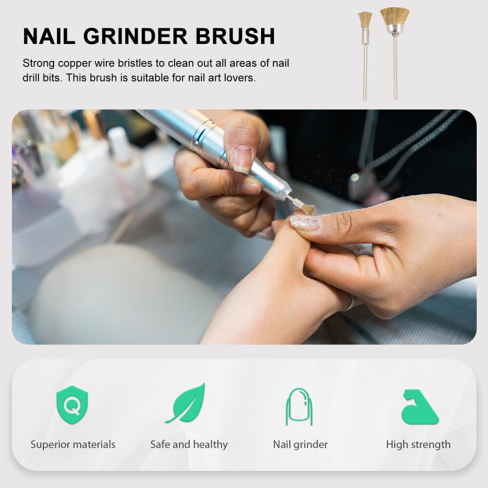 Brosse En Fil De Cuivre Plaqué De 90 Mm Avec Tige De 6 Mm Pour Mini