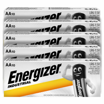 50 x Energizer AA batteries Industrial 1.5V LR6 MN1500 EN91 AM3 MIGNON