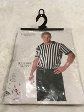 Mens Referee Shirt Costume Halloween XL New Underwraps - Top Only NWT