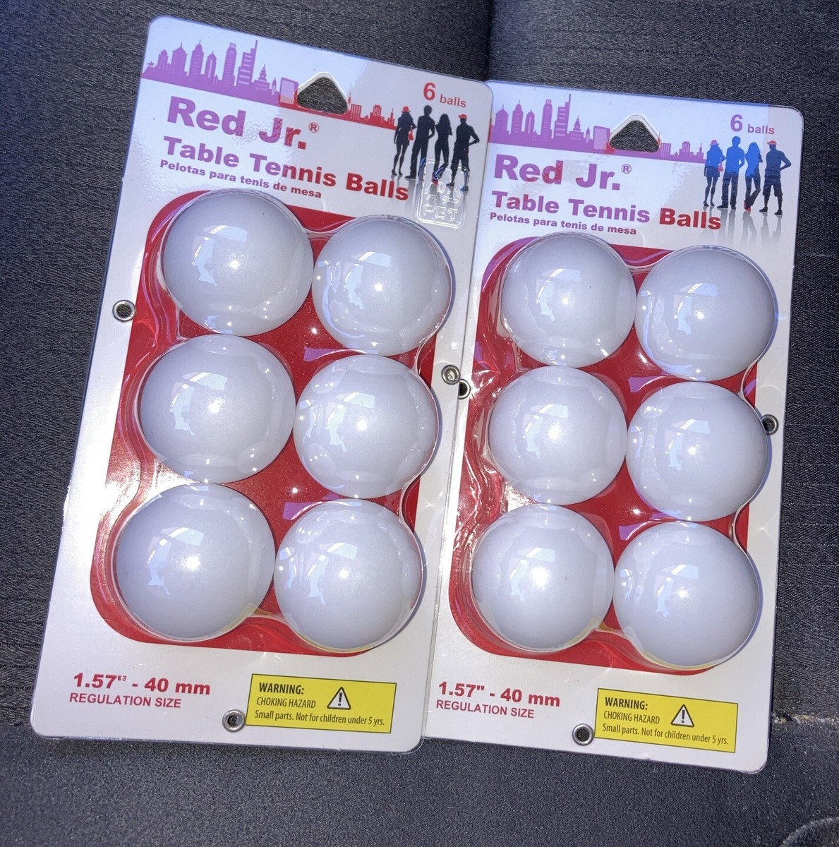 New 40mm Regulation Size Table Tennis Balls Two Pack Ping Pong