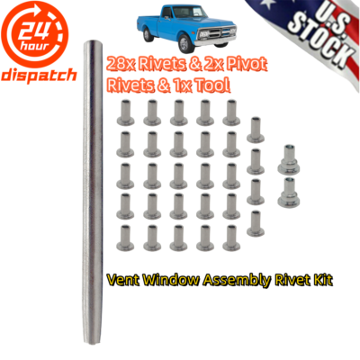 Car Window Rivets 1969 C10 Windshield Vent Window Rivet Kit For 1951-1972 Chevy GMC ...