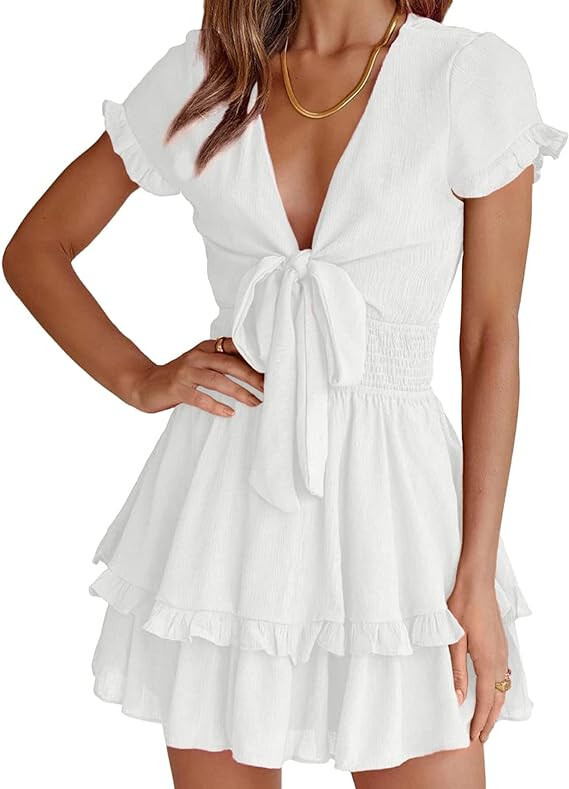a shape mini dress Ladivine 9245 Elegant Embellished Tulle A-line Mini Dress Smoky Blue / M