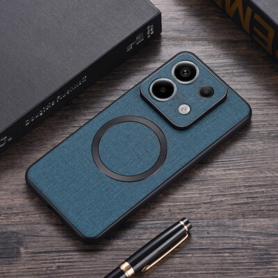 Hülle Für Xiaomi Redmi Note 13 Pro Poco M6 Pro X6 Magnet Nylon Slim Case Magsafe