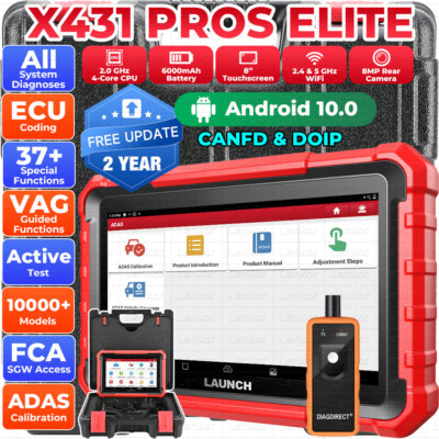 2024 LAUNCH X431 Pros V+ Elite Bidirectional Car Diagnostic Scanner Tool Coding