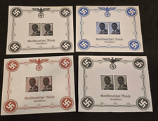SET LEADER MALVAGIO TERZO REGNO NAZISTA NSDAP tedesco souvenir fogli francobolli WW2 WWII