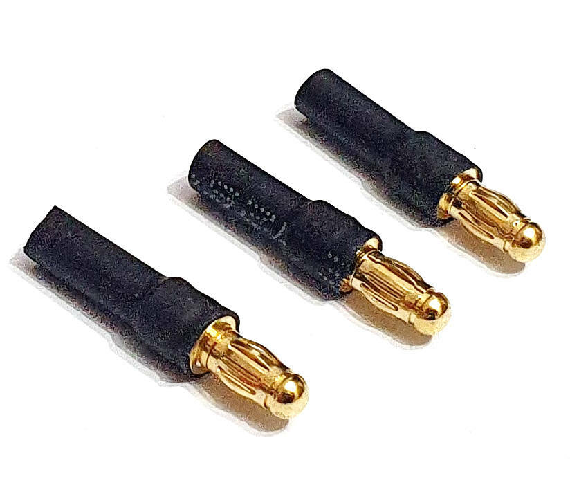 C0003F-3.5M RC Connector 3mm Gold Female Bullet to 3.5mm Male Bullet Adapter x3