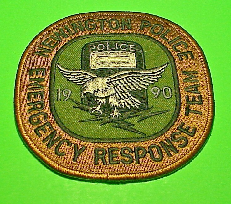 NEWINGTON CONNECTICUT CT 4" EMERGENCY RESPONSE TEAM BROWN BORDER POLICE ...
