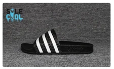 Adidas Originals adilette Slides Black White Kids Youth BA7130