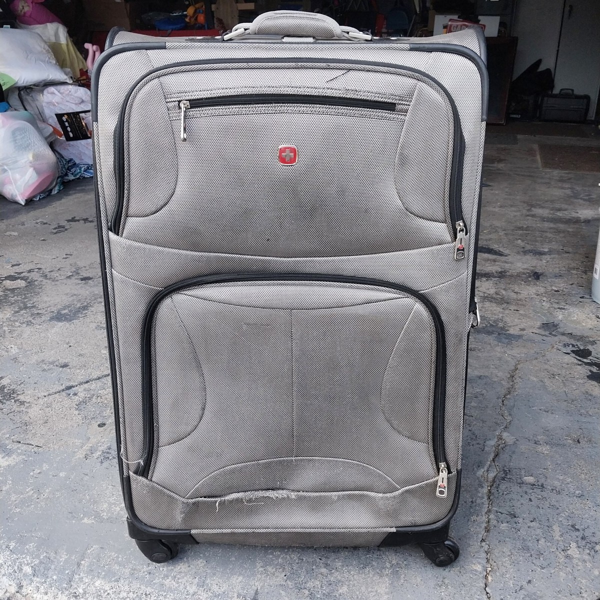 SwissGear Sion Softside Expandable Luggage, Pewter, Carry-On 29