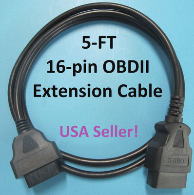 OBDII OBD2 Extension Cable for Snap On Scanner & OTC EVO Tech2 Autel Launch X431