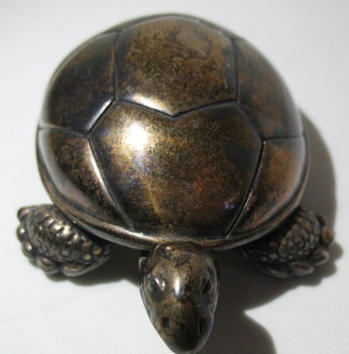 Reed and Barton Silver Plated Turtle Music Box for Nursery Plays Lullaby Works - 第 3/8 張圖片