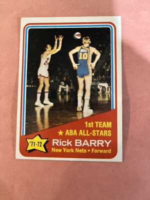 1972-73 Topps #250 ALL STAR New York Nets Rick Barry NRMT CONDITION.