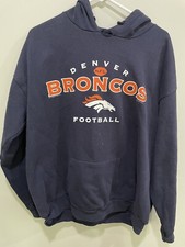 Vintage XL 2001 Denver Broncos Hoodie Hooded Sweatshirt NFL Football NL