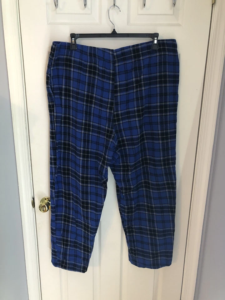 Pantalones de pijama Harbor Bay azules a cuadros para hombre talla 2XL Foto 4 de 4