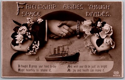 hands across the sea EAS postcard Portland Oregon Australia