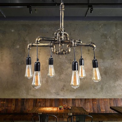 Vintage Water Pipe Industrial Hanging Decor Ceiling Lamp Shade