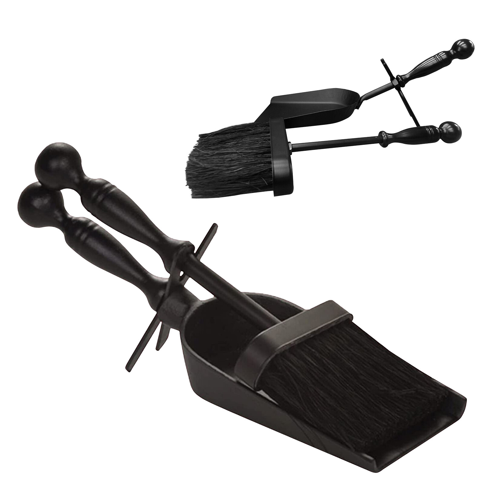 Metal Coal Shovel Small Medium Fireplace Dustpan Fire Ash Black Brush Fireside eBay