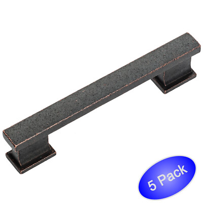 *5 Pack* Cosmas Cabinet Hardware Hammered Bronze Contemporary Pulls #702-3.5HB