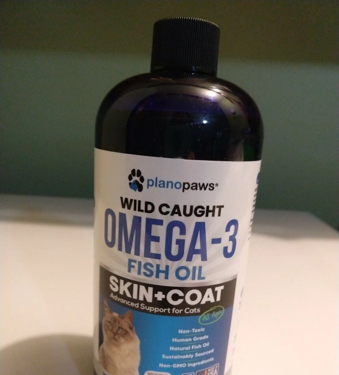 Omega 3 Fish Oil for Cats Kitten Cat Vitamins Supplement Liquid