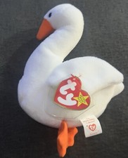 TY Beanie Baby, GRACIE White Swan 5.5in, Born 1996