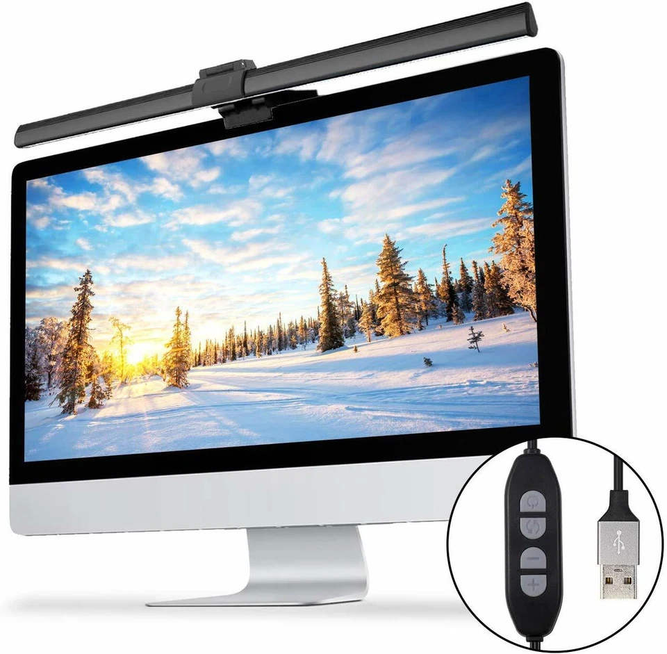 USB Screenbar E-Reading Lamp LED Task Lamp Eye Care Light with Auto-Dimming - Image 2 of 4